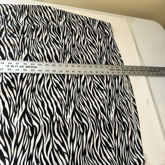 Zebra Print Womens Midi Dress V Neck Short Sleeve MuMu Housedress Loungewear - Picture 5 of 9